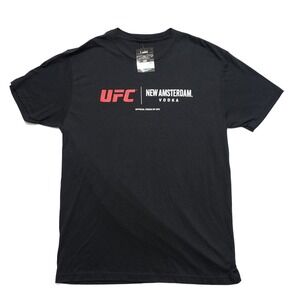 UFC Graphic T-Shirt Mens Large Black New Amsterdam Vodka Official Licensed NWT